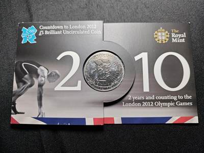 KK钱币收藏小铺   套币 批量/好品散币专场 2月预留时间 周末发货 -  2010英国5镑奥运纪念卡册