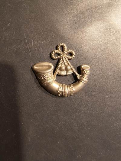 老王徽章第185期 - 英国阿尔伯特亲王轻步兵团领章    一战时期