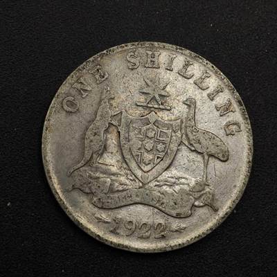 【淘币小摊】实时拍第八百七十四拍   银币散币场    每周一统一发货 - 澳大利亚1922年乔治五世一先令银币