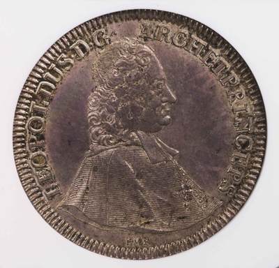 NGC-MS62 1738萨尔茨堡大主教泰勒大银币 稀有品种 - NGC-MS62 1738萨尔茨堡大主教泰勒大银币 稀有品种