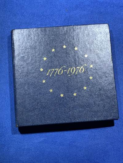 《竞宝斋》第466场 周日，周一 2场连拍 （全场包邮）欢迎送拍 - 美国1976年三枚精制银币套 美国独立200周年 400银24.59+11.5+5.75克 总共41.84克 盒证全