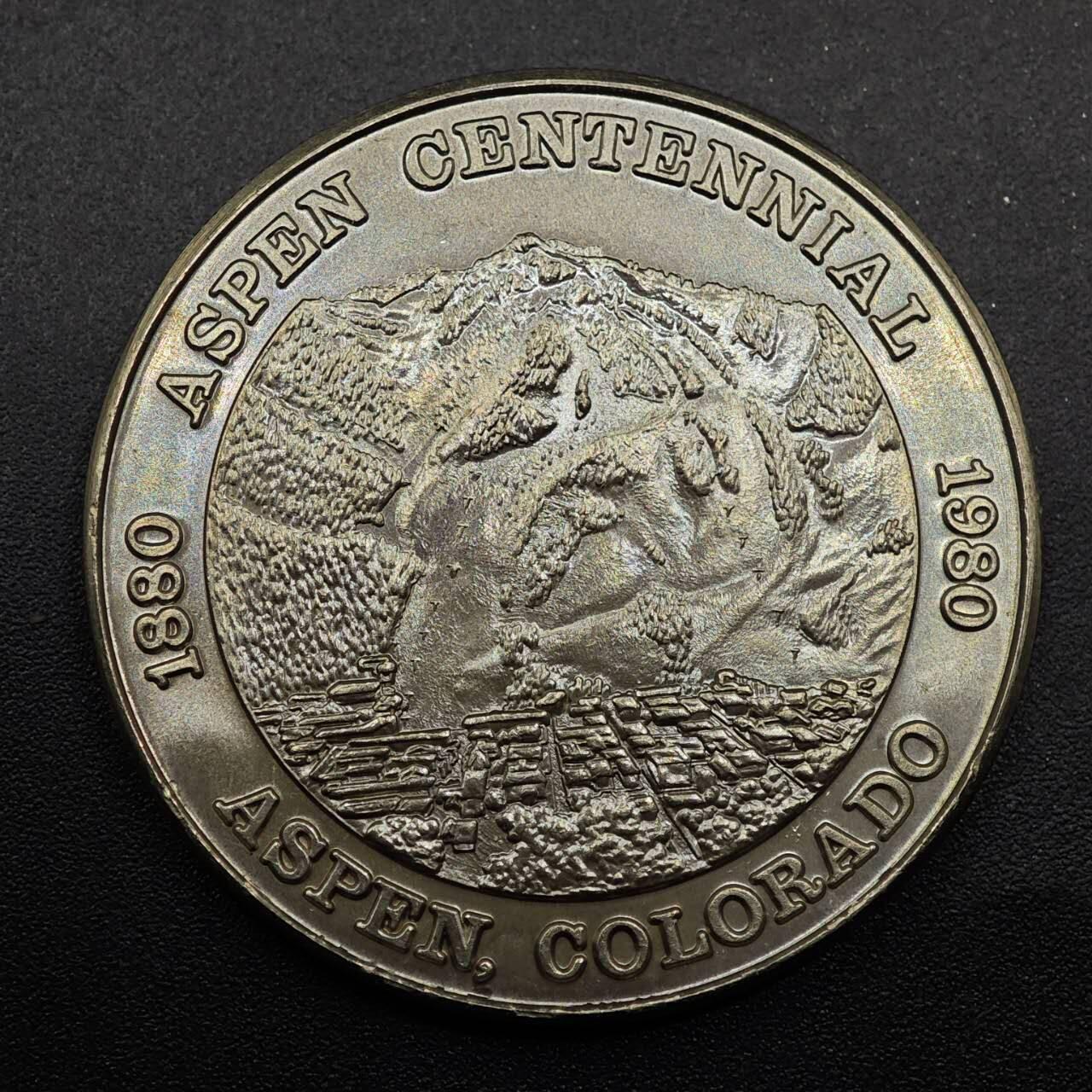 【淘币小摊】实时拍第八百七十四拍   银币散币场    每周一统一发货 美国科罗拉多州阿斯彭扶轮社（Aspen Rotary Club）百年庆典贸易代用币