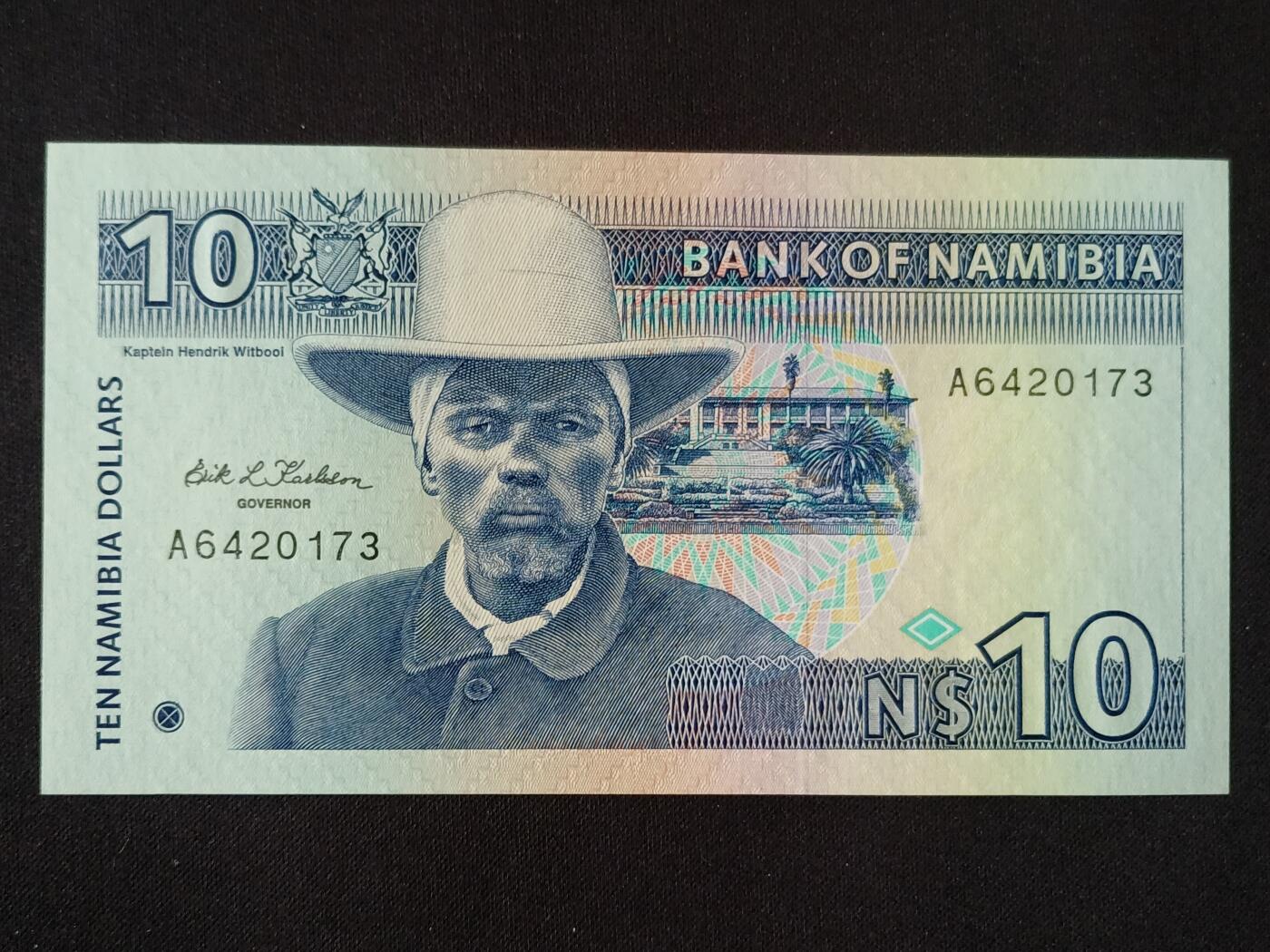 【游宝拍卖】丙午马年第6期 纳米比亚-10元【1993版 全新UNC】