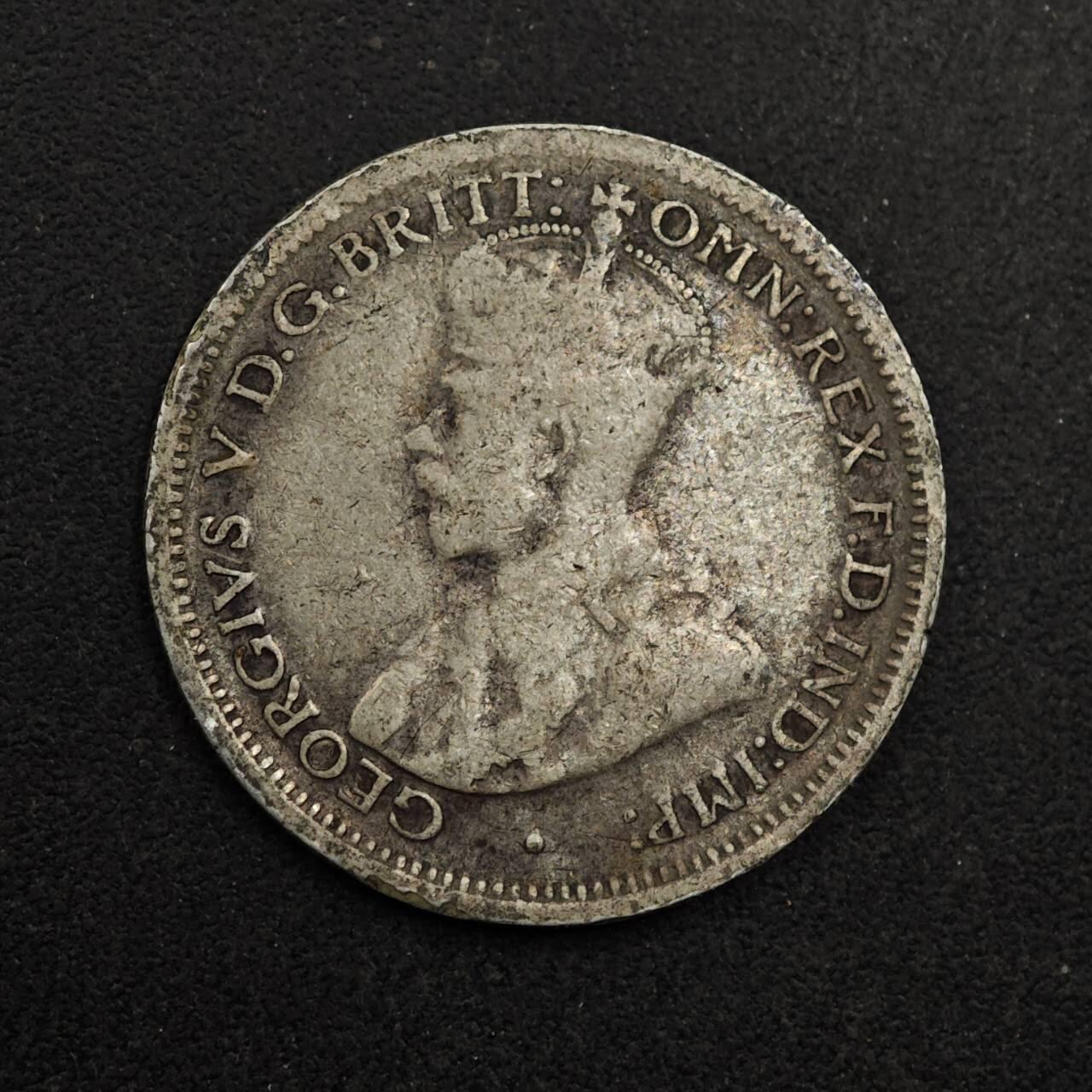 【淘币小摊】实时拍第八百七十四拍   银币散币场    每周一统一发货 澳大利亚1922年乔治五世6便士银币