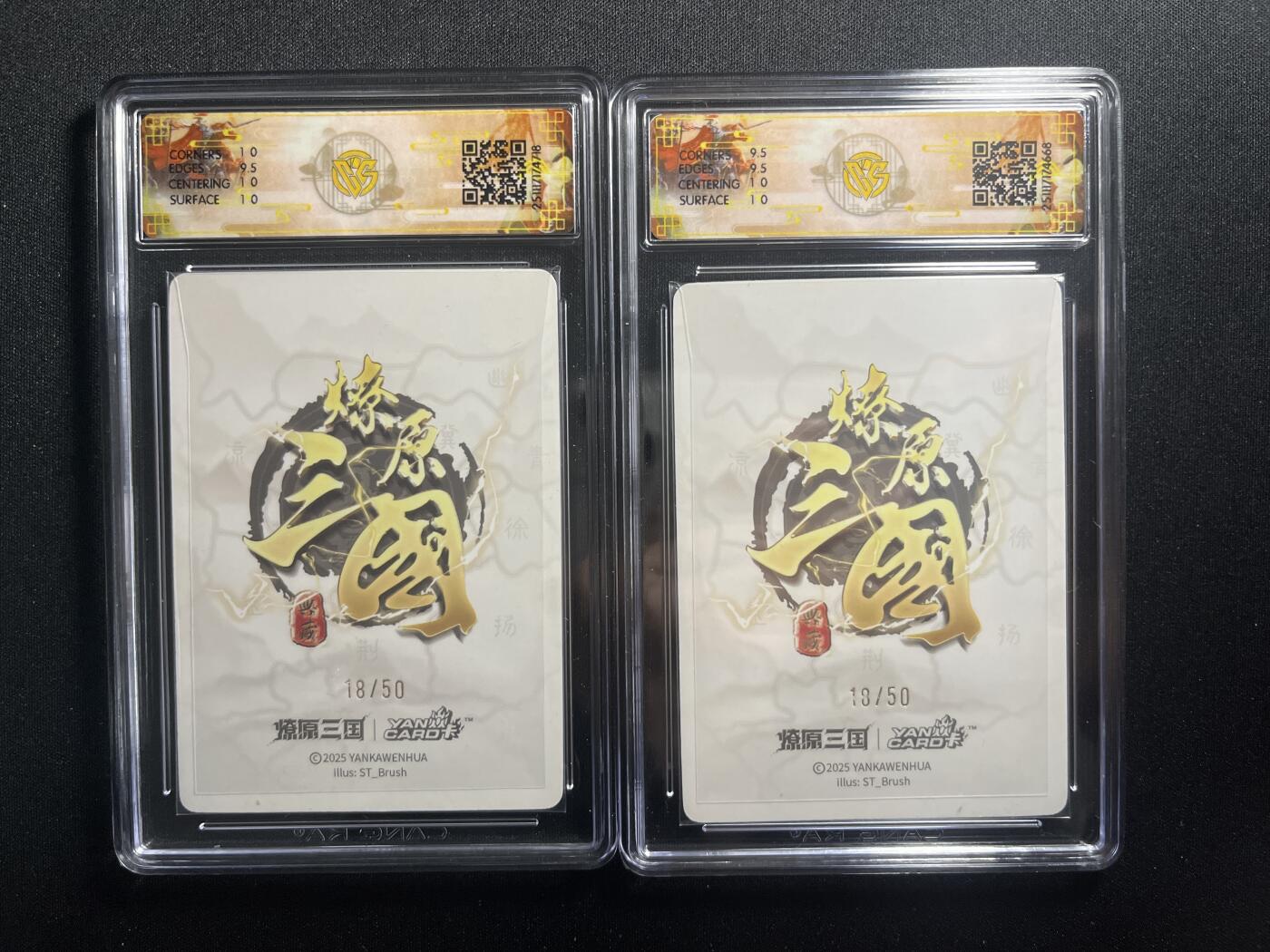 欢迎送拍、零成本上架，释放现金流，合理分配上拍卡品 【浮雕折光18/50同编一对】st刷子 大乔 10g、10p 焱卡文化&燎原三国