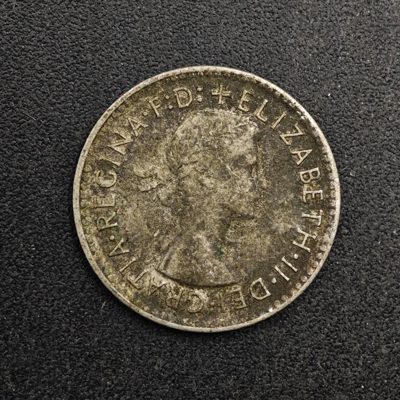 【淘币小摊】实时拍第八百七十四拍   银币散币场    每周一统一发货 澳大利亚1964年伊丽莎白二世3便士银币