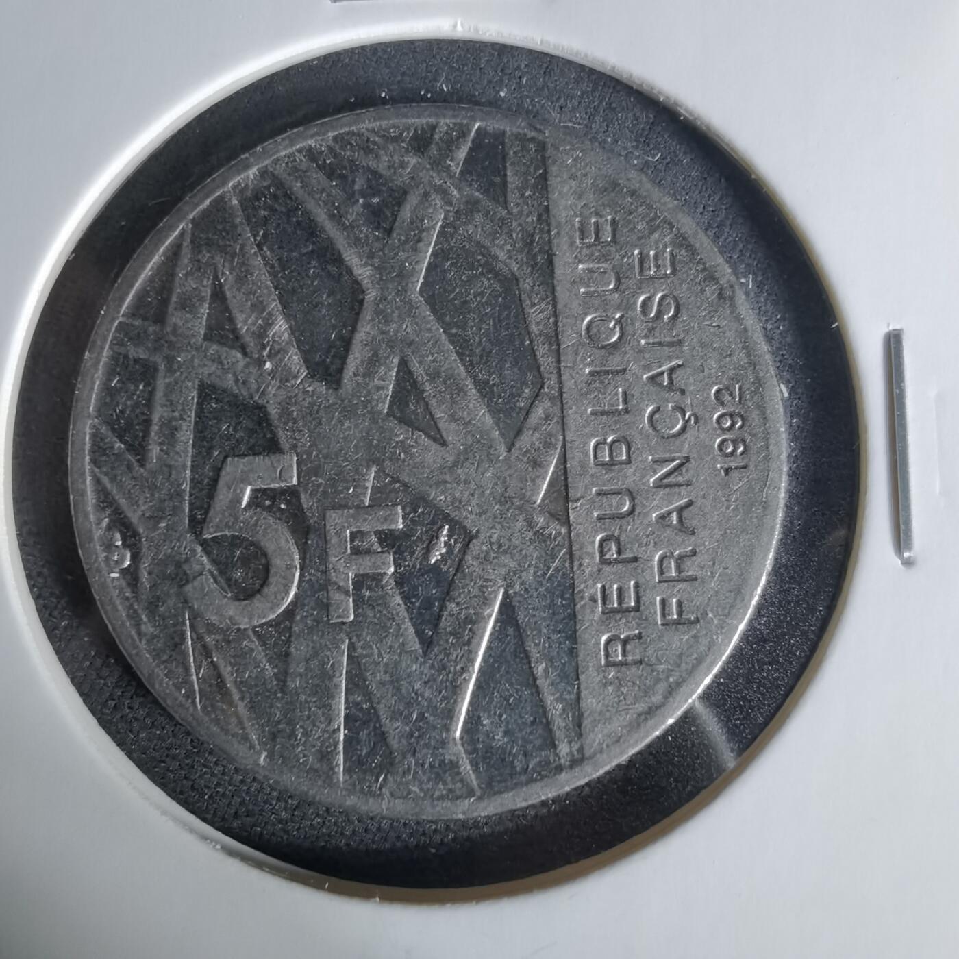 沼泽如烟--第1006场 法国1992年5法郎纪念币