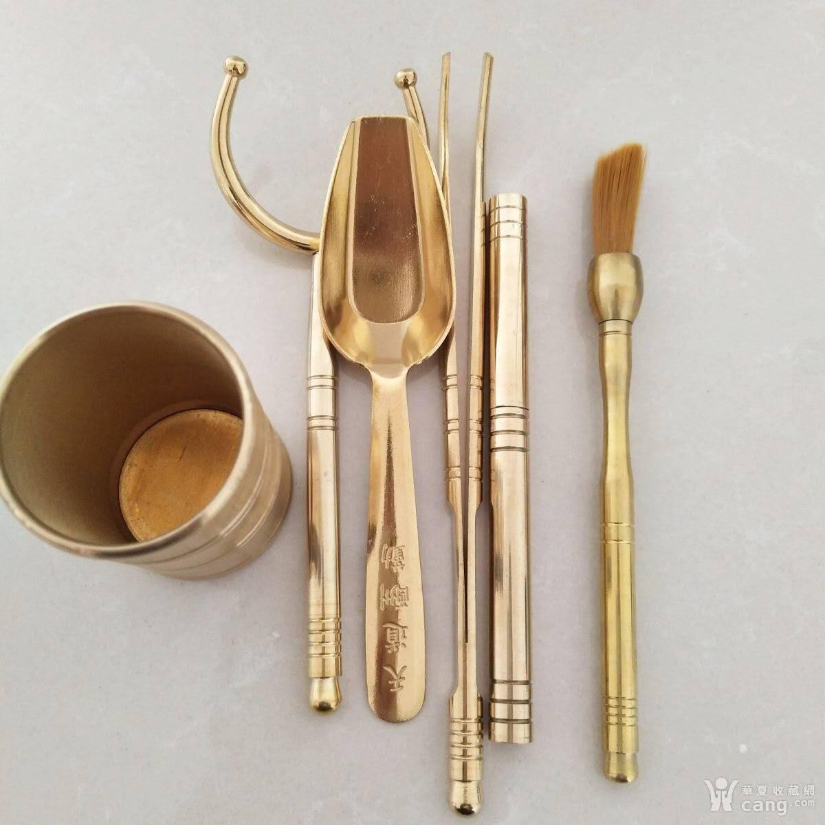 纯铜茶道六君子