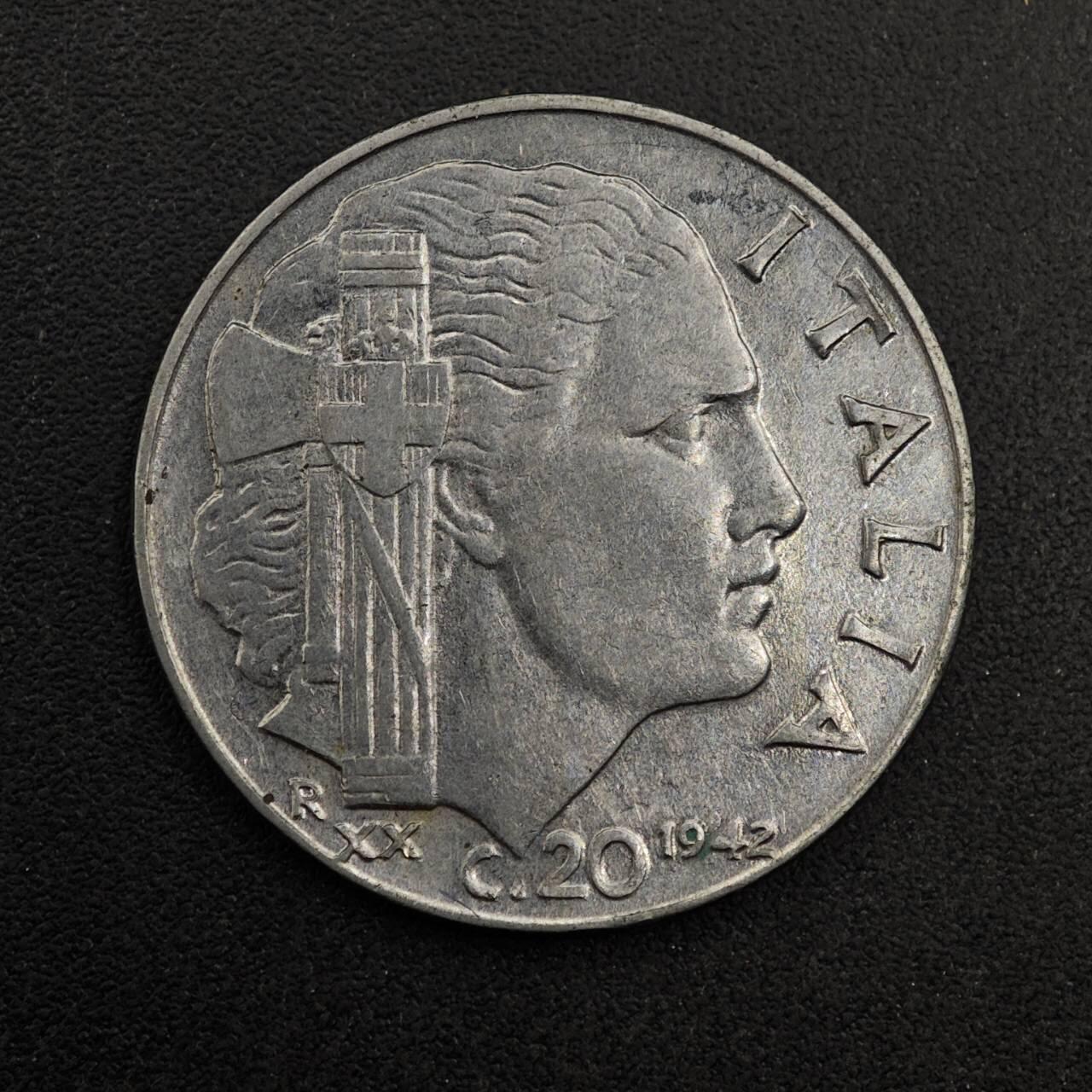 【淘币小摊】实时拍第八百七十四拍   银币散币场    每周一统一发货 意大利1942年20分