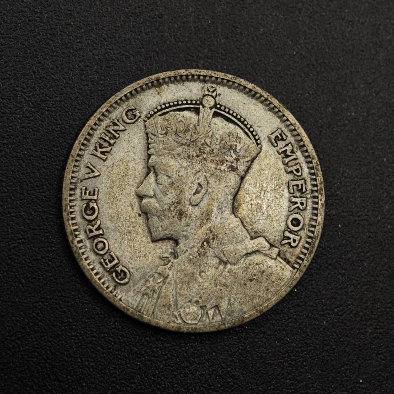 【淘币小摊】实时拍第八百七十四拍   银币散币场    每周一统一发货 新西兰1933年乔治五世6便士银币