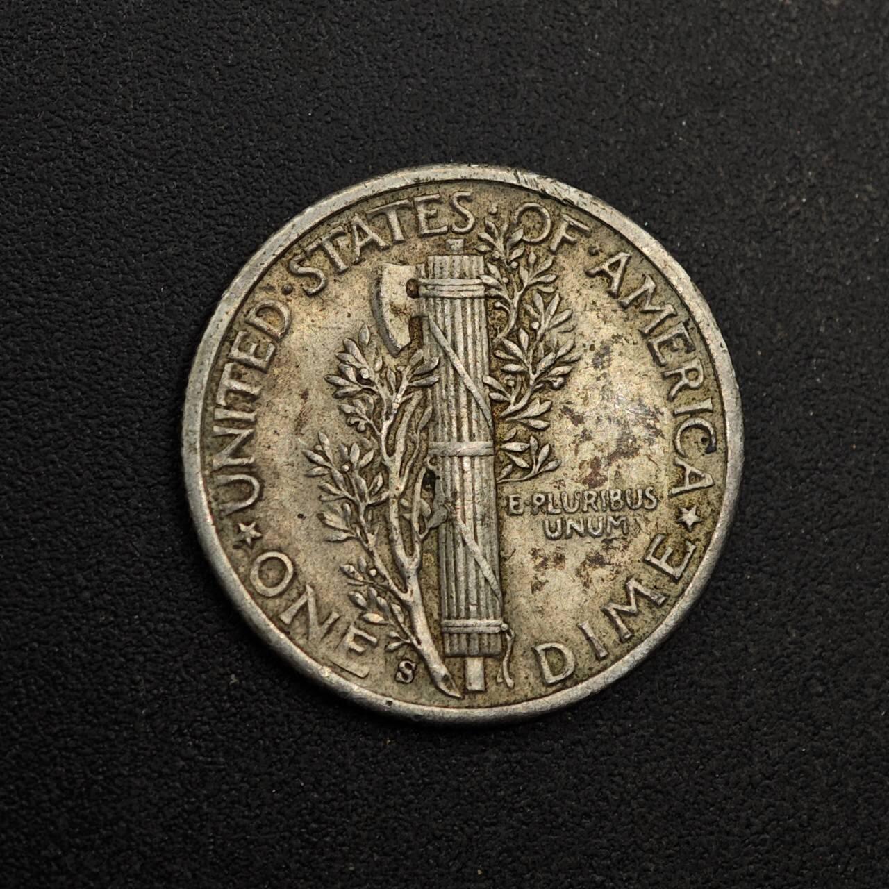 【淘币小摊】实时拍第八百七十四拍   银币散币场    每周一统一发货 美国1943年小飞人10分银币