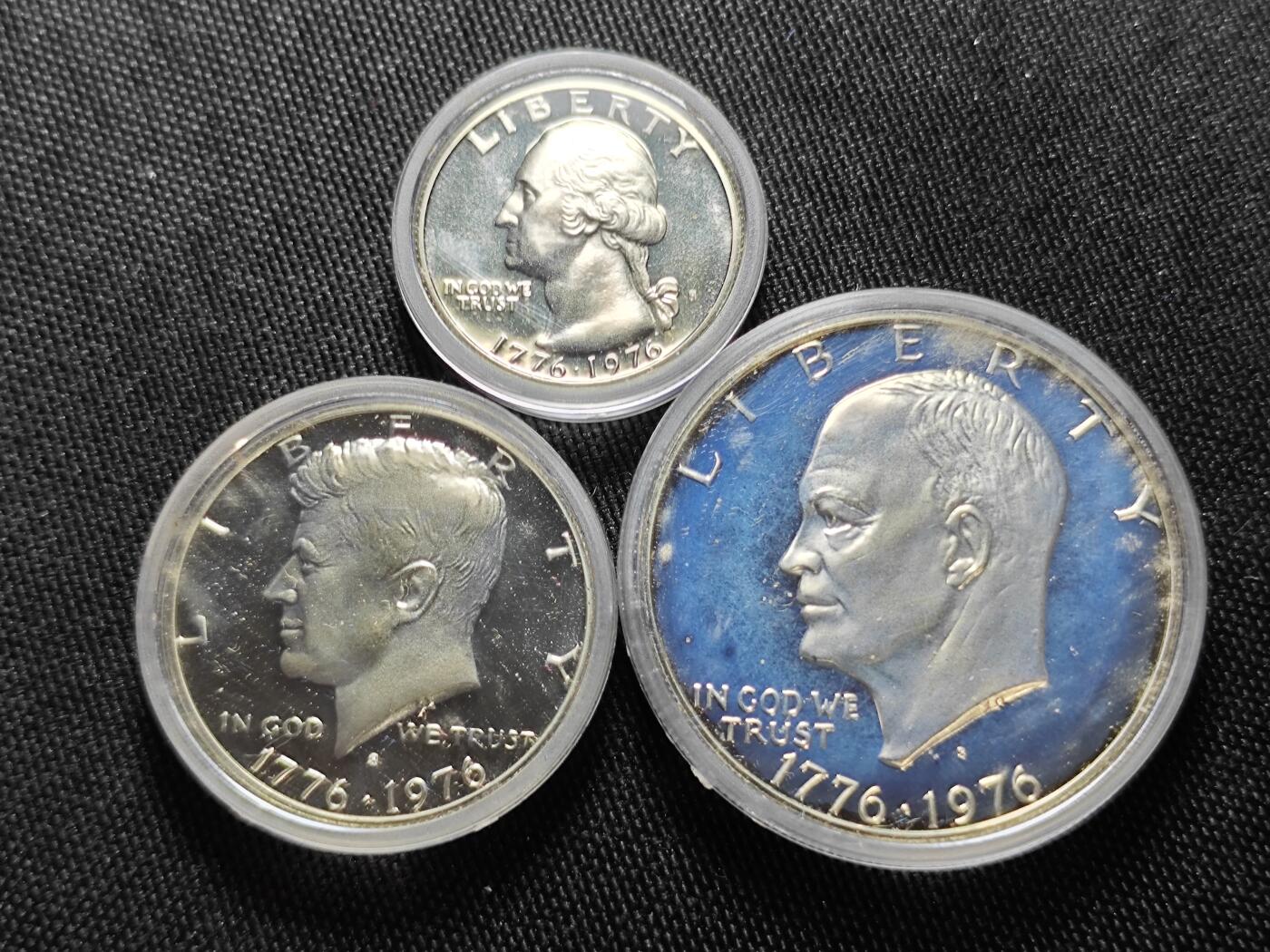 KK钱币收藏小铺   套币 批量/好品散币专场 2月预留时间 周末发货  1976美国建国200周年精制纪念套币 银套币