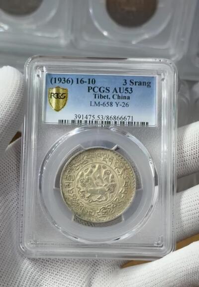 中国西藏 桑松银币（沙漠包浆）