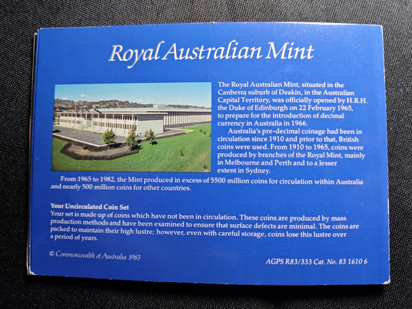 KK钱币收藏小铺   套币 批量/好品散币专场 2月预留时间 周末发货  1984澳大利亚大小面值清年一套