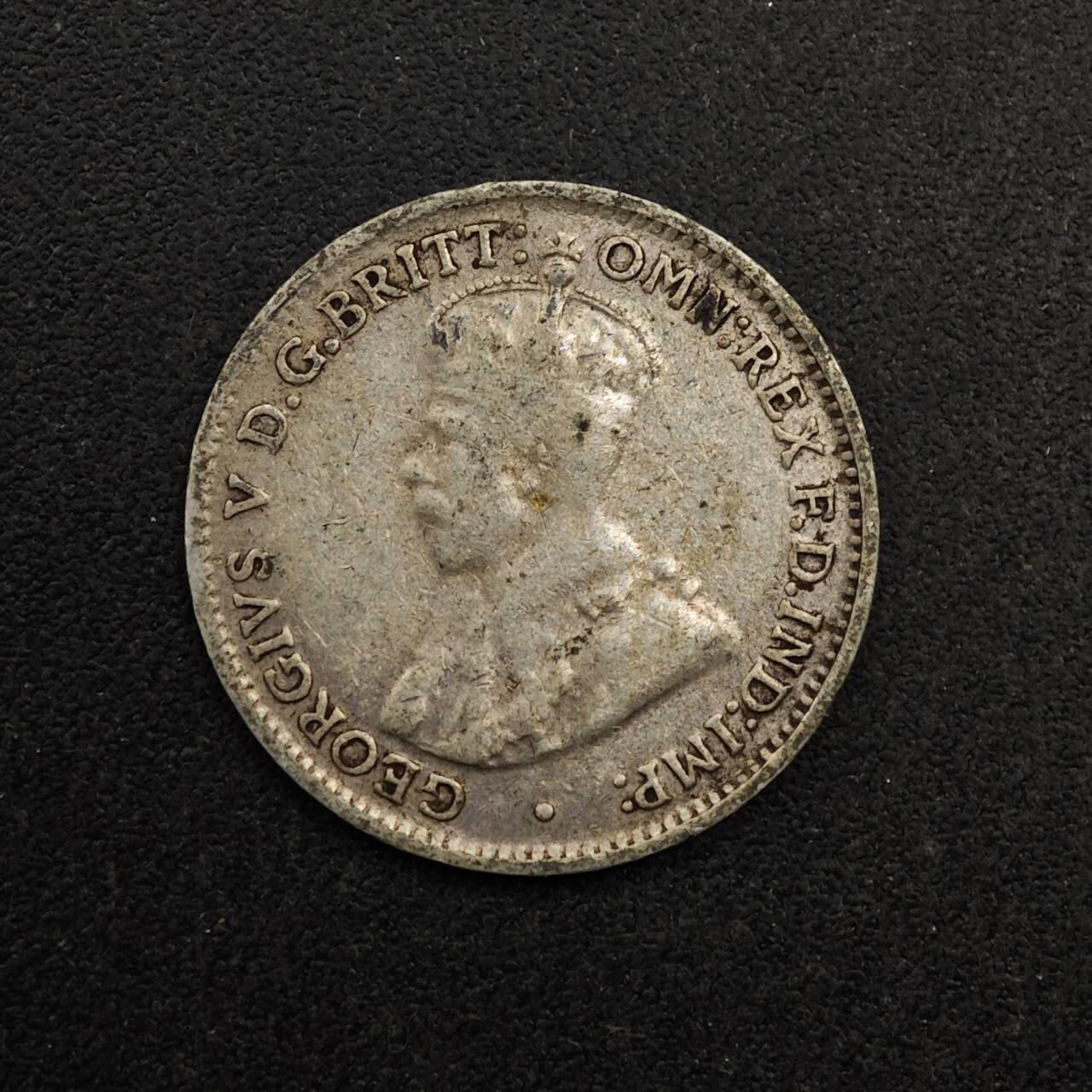 【淘币小摊】实时拍第八百七十四拍   银币散币场    每周一统一发货 澳大利亚1925年乔治五世3便士银币