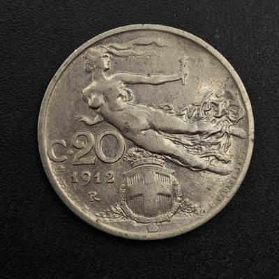 【淘币小摊】实时拍第八百七十四拍   银币散币场    每周一统一发货 - 意大利1912年20分