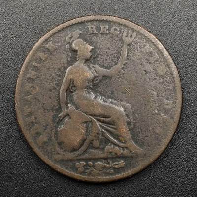 【淘币小摊】实时拍第八百七十四拍   银币散币场    每周一统一发货 - 英国1853年维多利亚一便士铜币