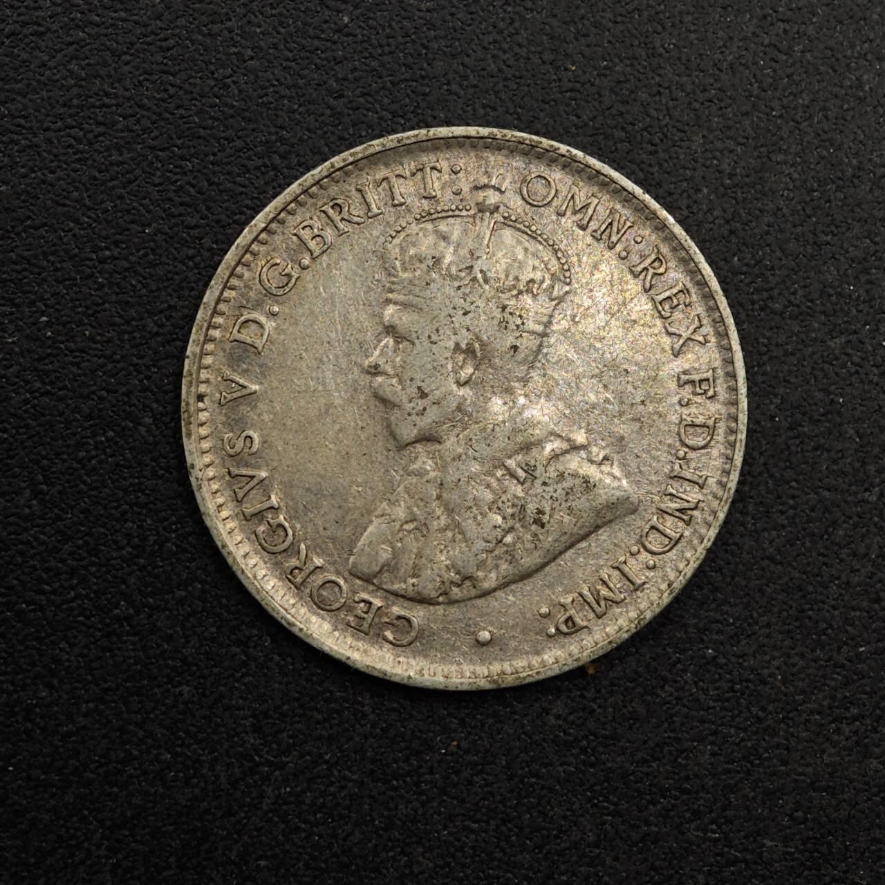 【淘币小摊】实时拍第八百七十四拍   银币散币场    每周一统一发货 澳大利亚1922年乔治五世3便士银币