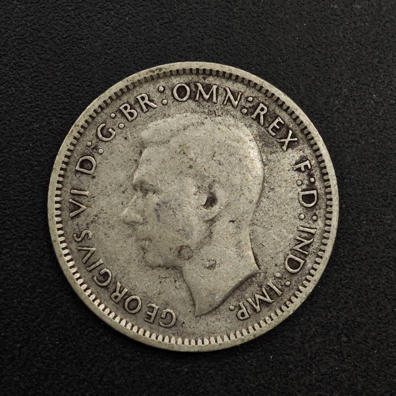 【淘币小摊】实时拍第八百七十四拍   银币散币场    每周一统一发货 澳大利亚1939年乔治六世6便士银币