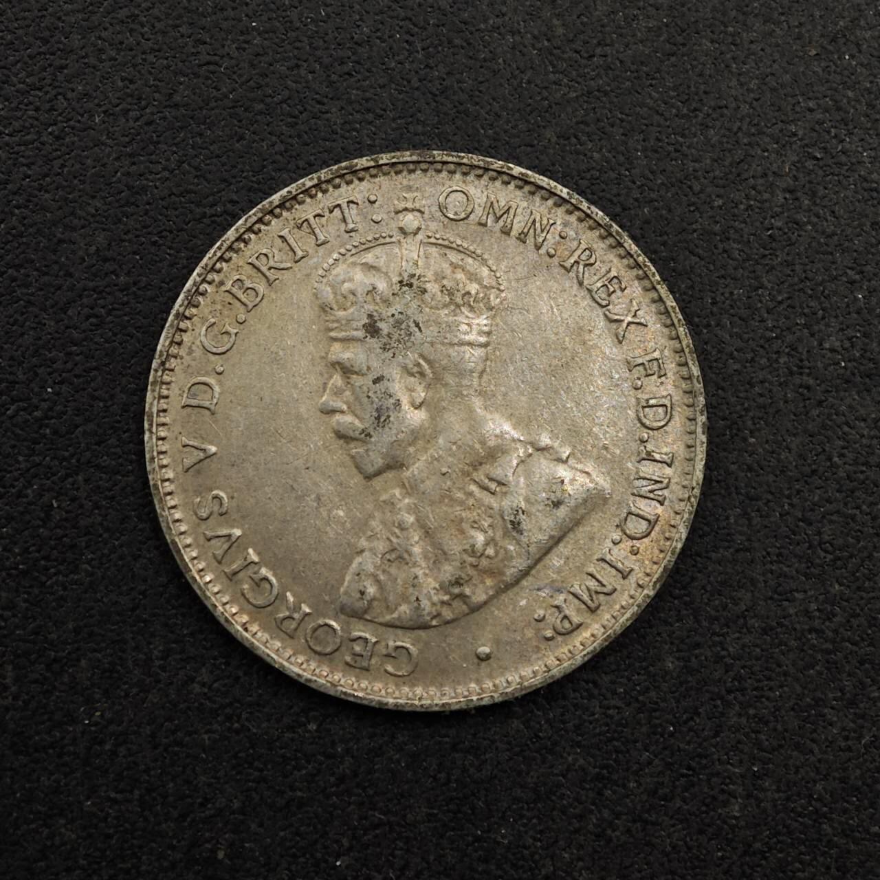 【淘币小摊】实时拍第八百七十四拍   银币散币场    每周一统一发货 澳大利亚1934年乔治五世3便士银币