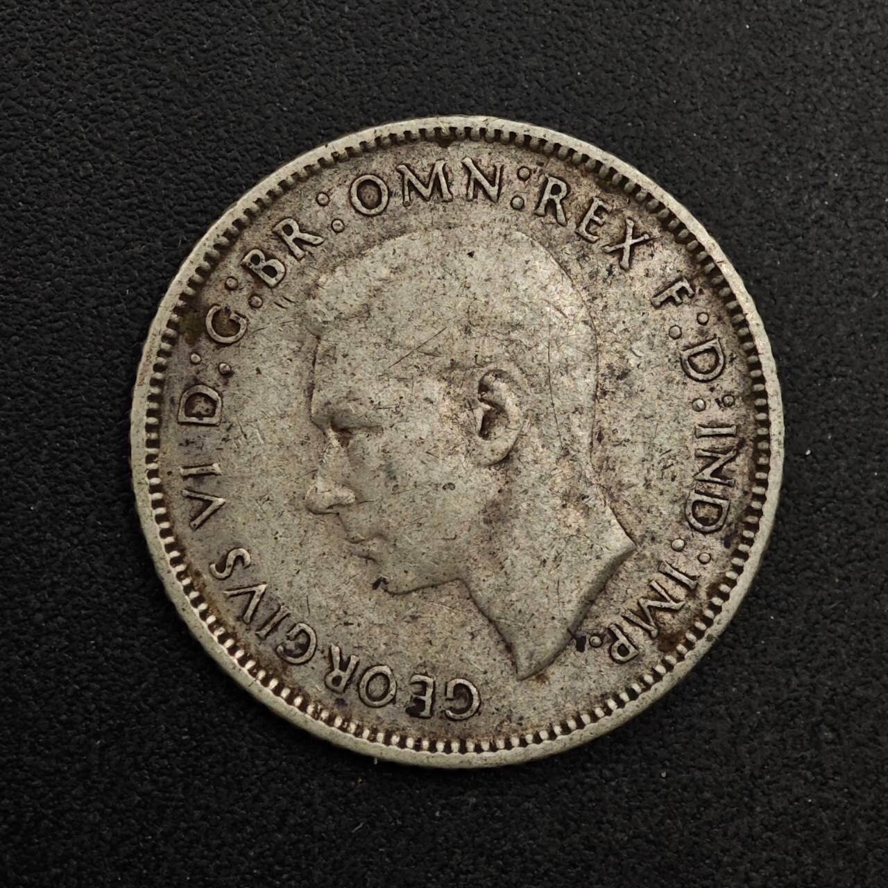 【淘币小摊】实时拍第八百七十四拍   银币散币场    每周一统一发货 澳大利亚1942年乔治六世6便士银币