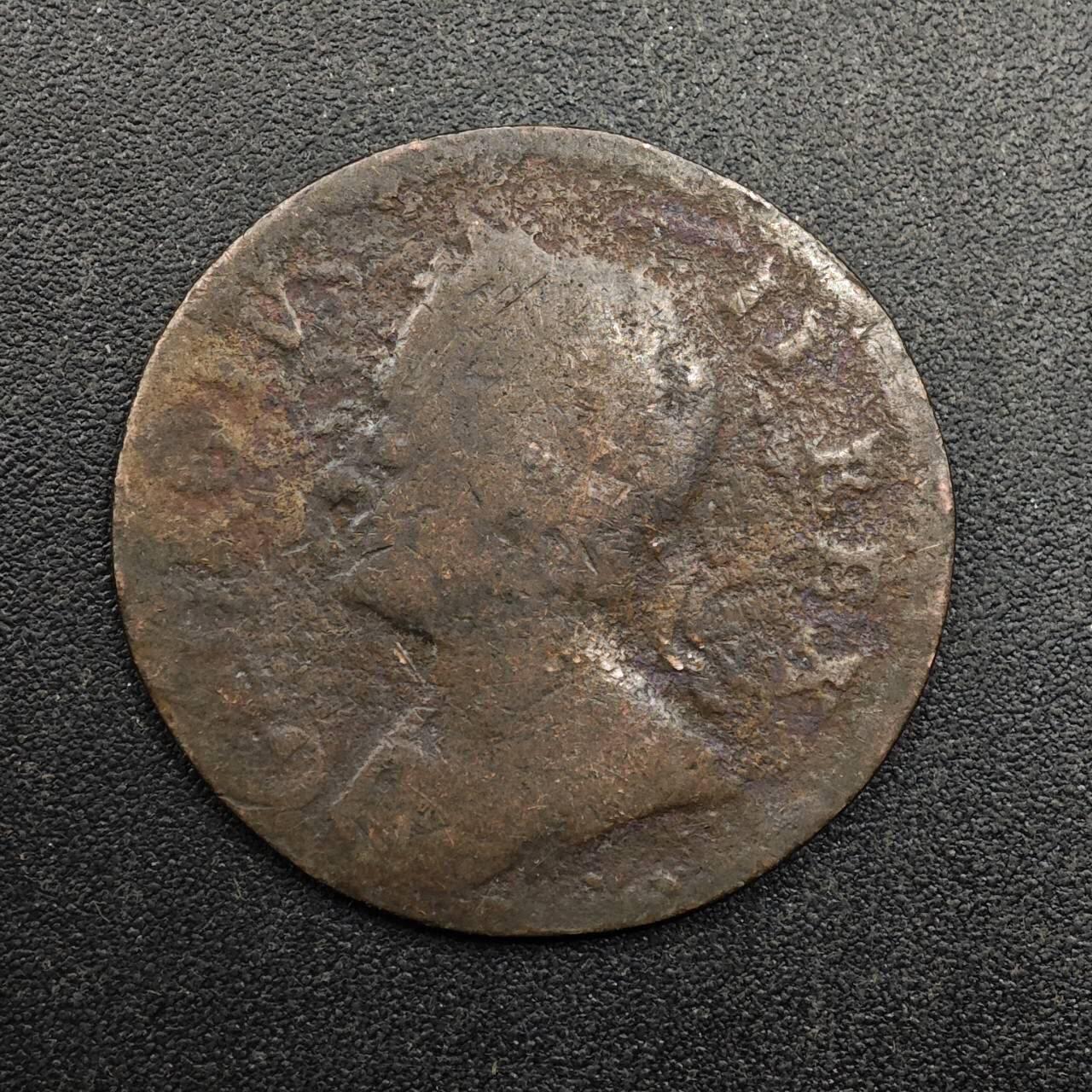 【淘币小摊】实时拍第八百七十四拍   银币散币场    每周一统一发货 英国1754年乔治二世法新铜币