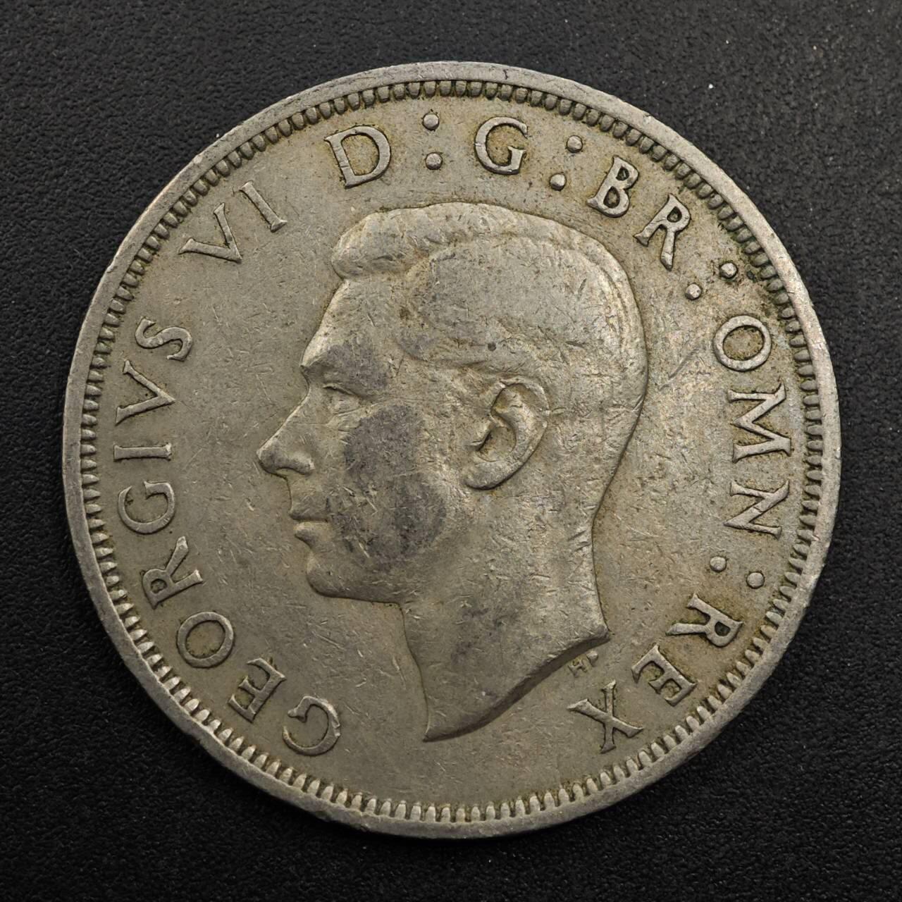 【淘币小摊】实时拍第八百七十四拍   银币散币场    每周一统一发货 英国1948年乔治六世半克朗镍币