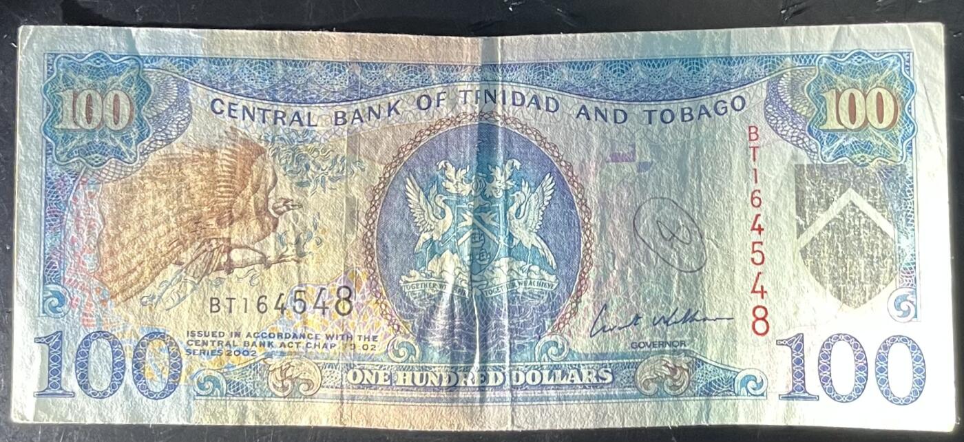 小福收藏拍卖第201期 流通品相裸钞 特惠场 本场拍卖美洲大洋洲非洲亚洲纸币【佣金仅收2% 不设最低佣金 全场包邮】 特立尼达和多巴哥 2002年 100元 