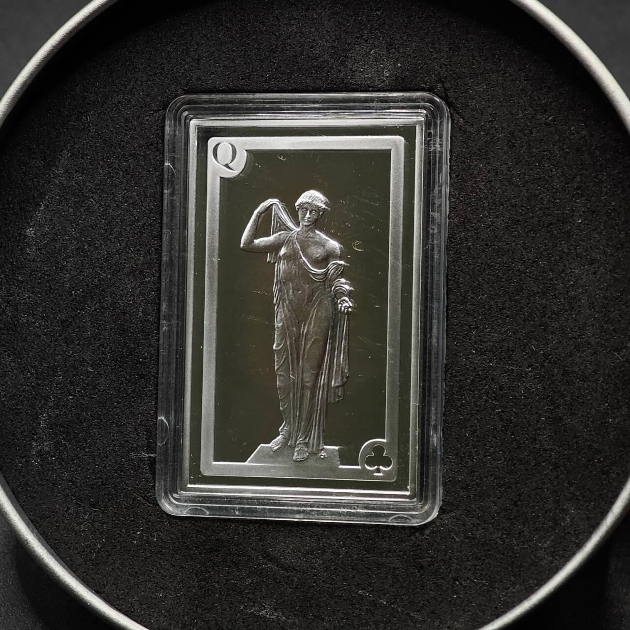 【淘币小摊】实时拍第八百七十三拍   银币套币场    每周一统一发货 喀麦隆2016年2500中非法郎部分彩色精制银币 同花顺-草头Q 17.5克999银 发行量：599 盒证全