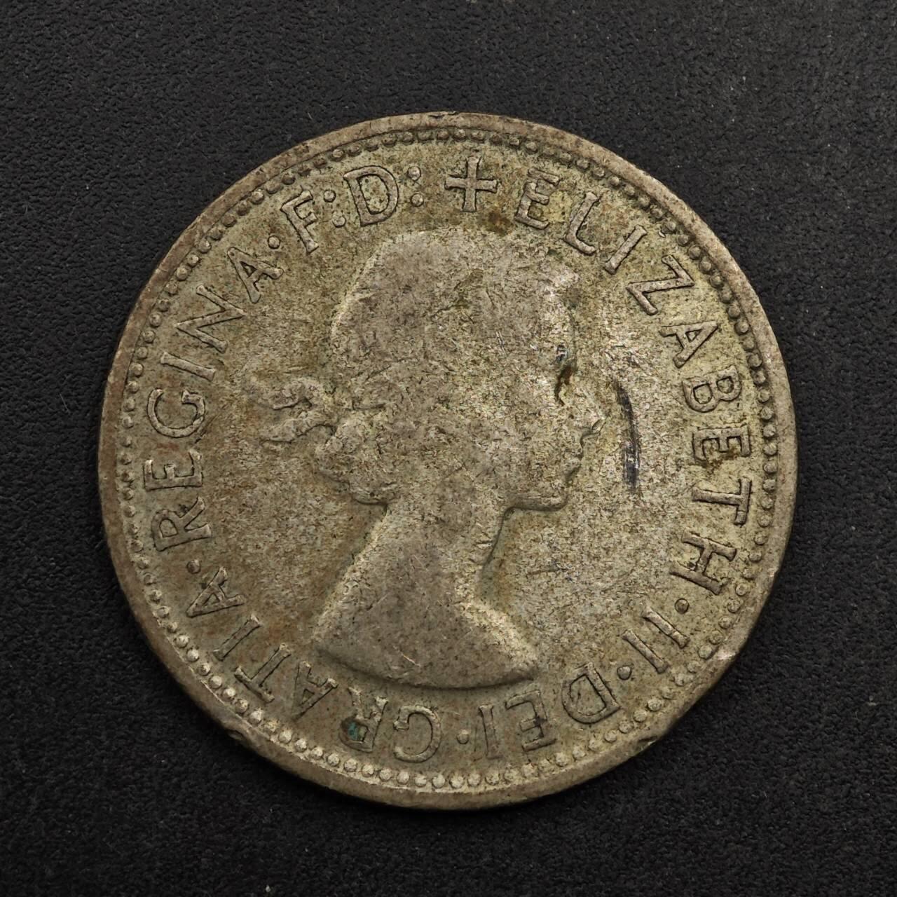 【淘币小摊】实时拍第八百七十四拍   银币散币场    每周一统一发货 澳大利亚1958年伊丽莎白二世弗洛林银币