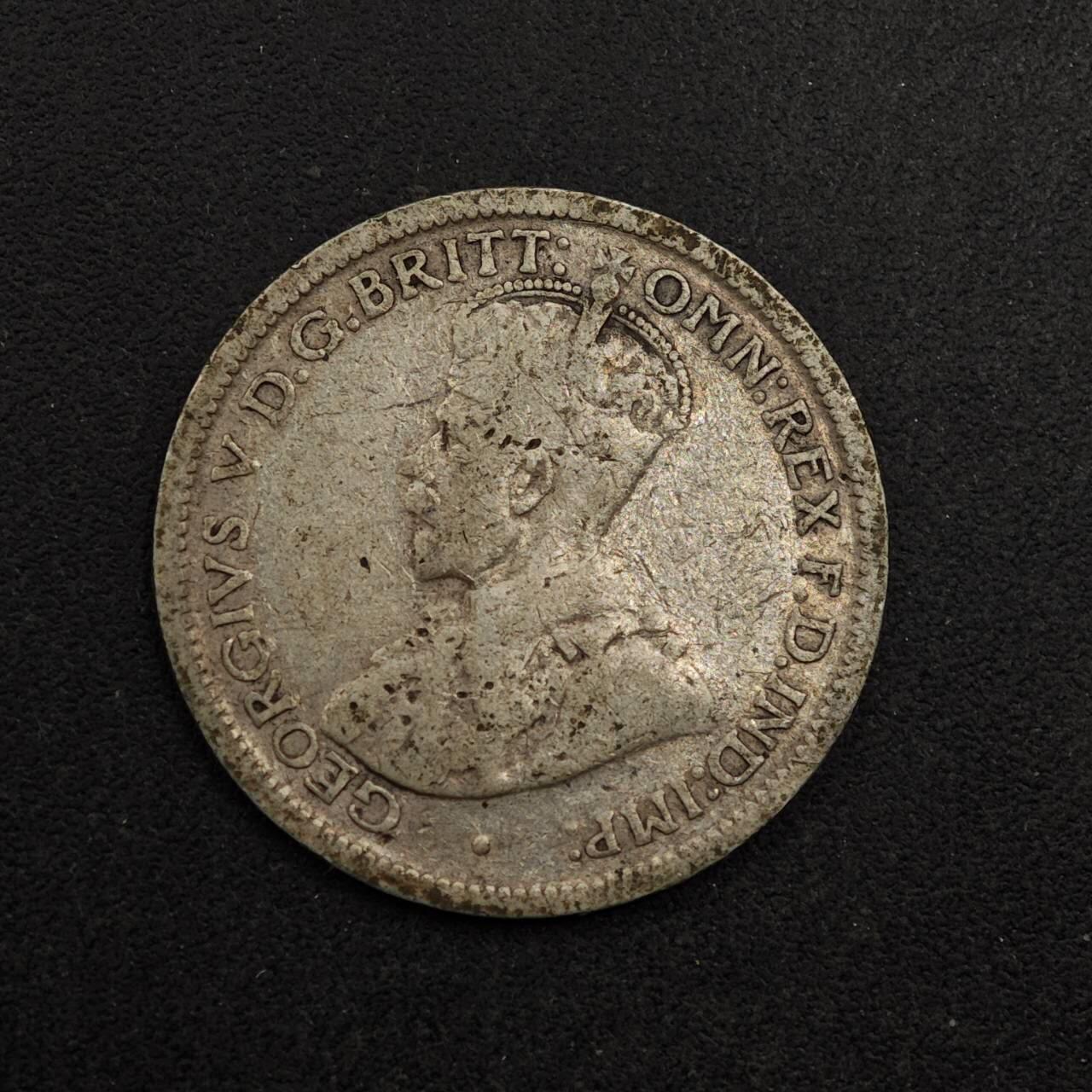 【淘币小摊】实时拍第八百七十四拍   银币散币场    每周一统一发货 澳大利亚1917年乔治五世6便士银币