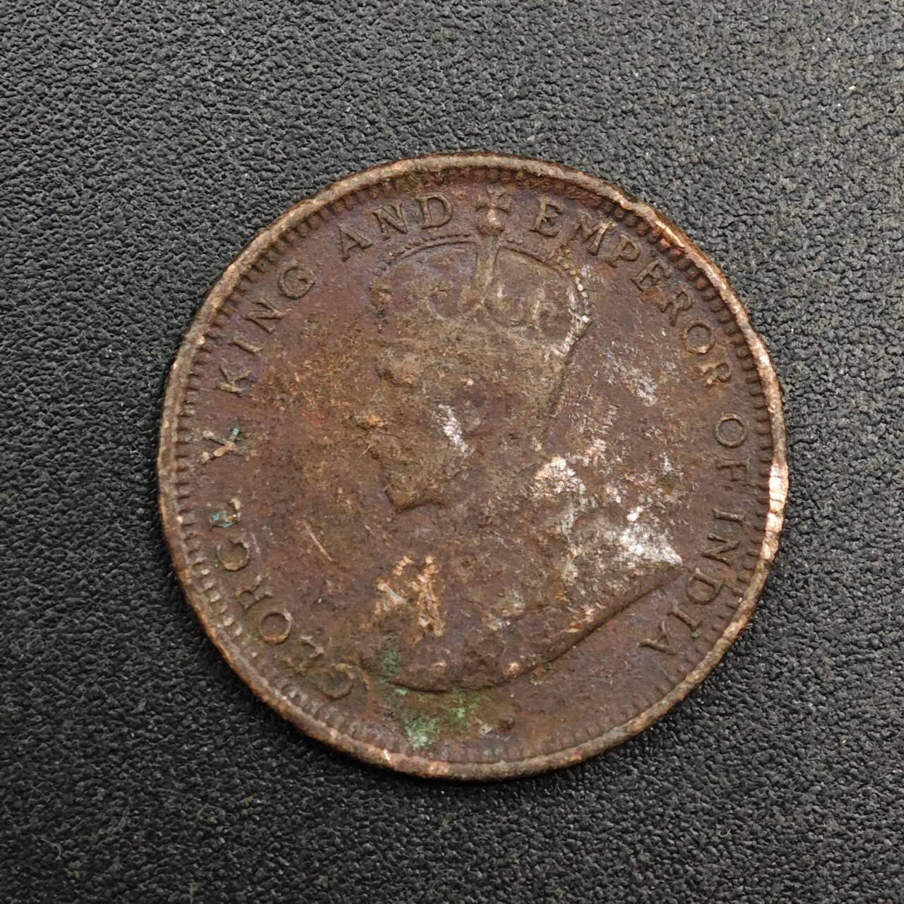 【淘币小摊】实时拍第八百七十四拍   银币散币场    每周一统一发货 锡兰1917年乔治五世1/2分铜币