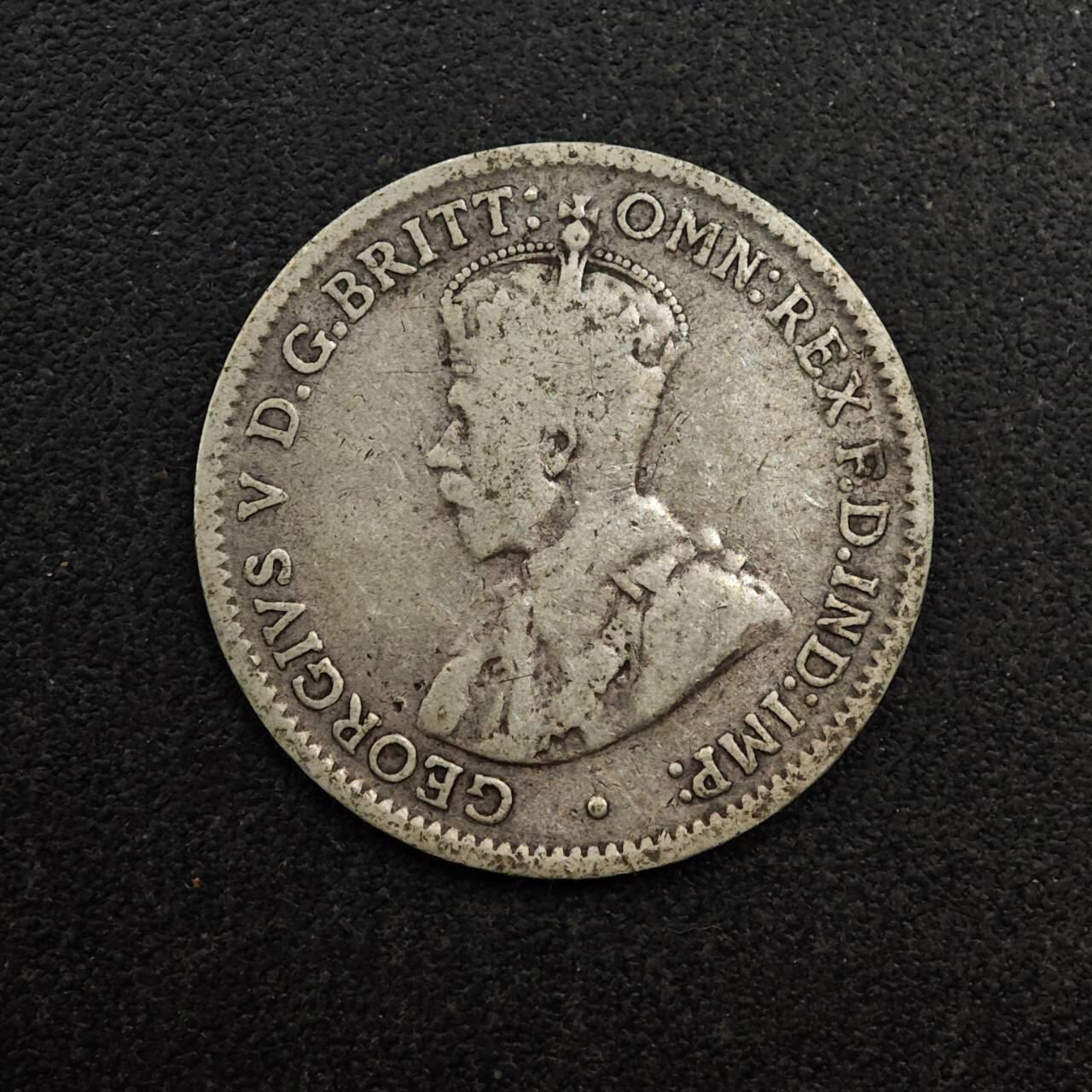 【淘币小摊】实时拍第八百七十四拍   银币散币场    每周一统一发货 澳大利亚1917年乔治五世3便士银币