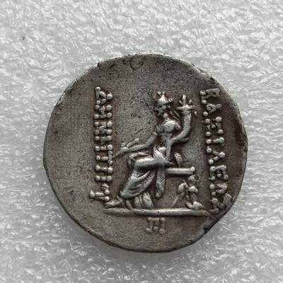 瓶子🏺第231期拍卖会 古希腊塞琉古王国德米特里乌斯一世与提喀女神4德大银币 公元前162年—前150年 正面：花环围绕德米特里乌斯一世头像 反面：手持丰饶角与权杖的财富女神提喀坐像  16.02克