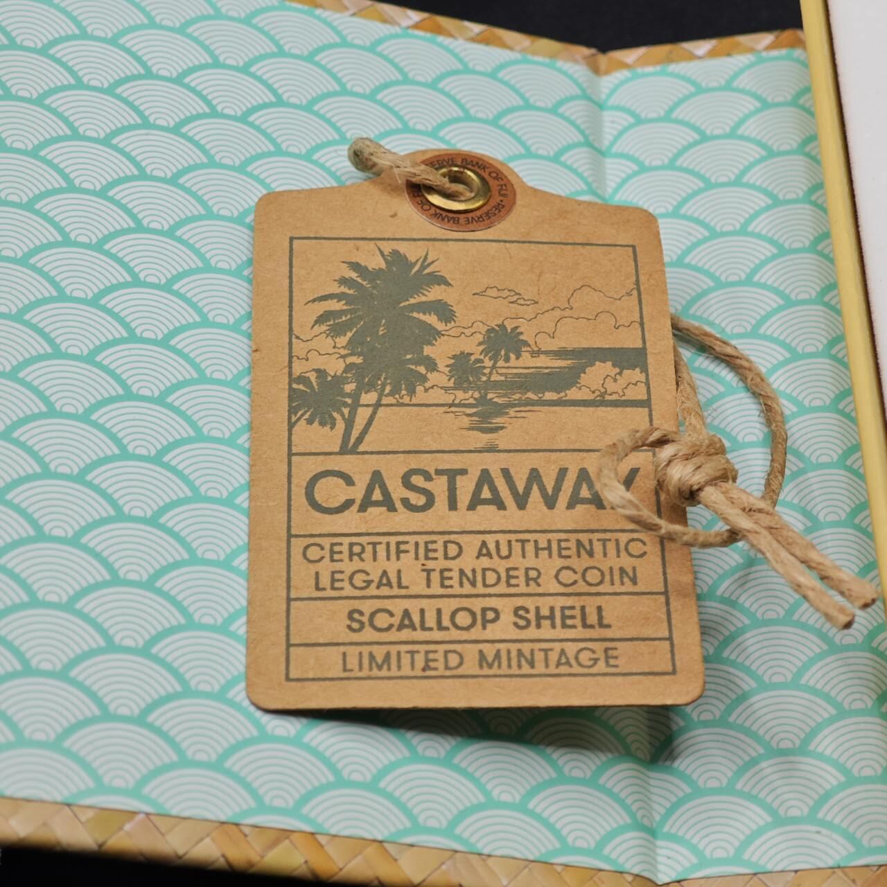 【淘币小摊】实时拍第八百七十三拍   银币套币场    每周一统一发货 斐济2019年1元彩色异形精制银币 扇贝 10克999银 发行量：1万 盒证全 