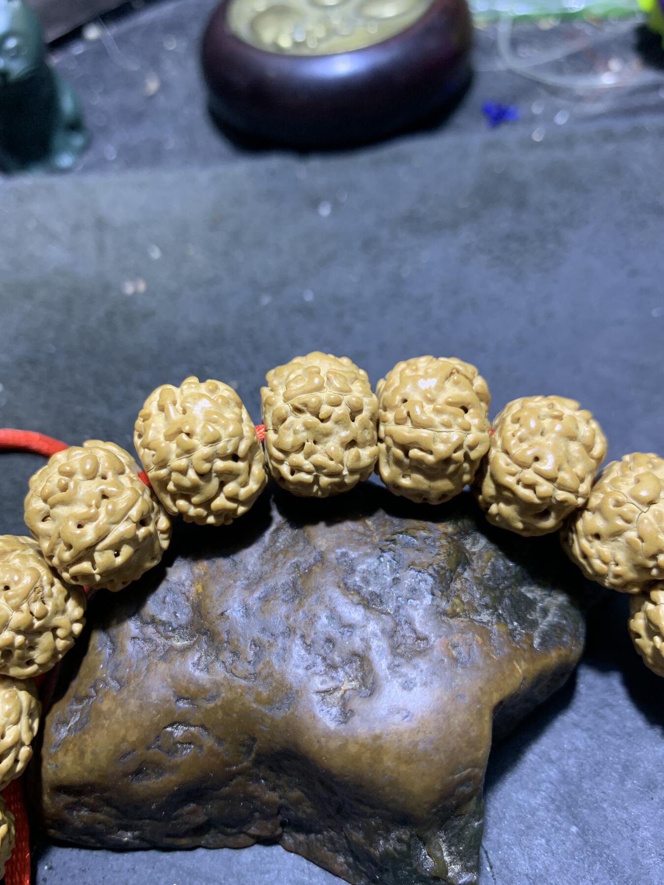 精美勿里达，藏式梅花麦穗龙金刚菩提手串一条