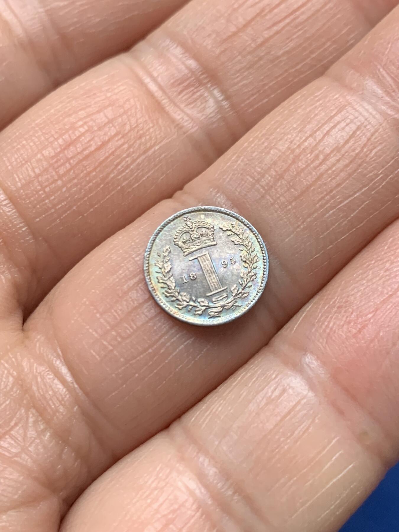 《竞宝斋》第466场 周日，周一 2场连拍 （全场包邮）欢迎送拍 英国 1895年 维多利亚 濯足1便士 银币 包浆漂亮