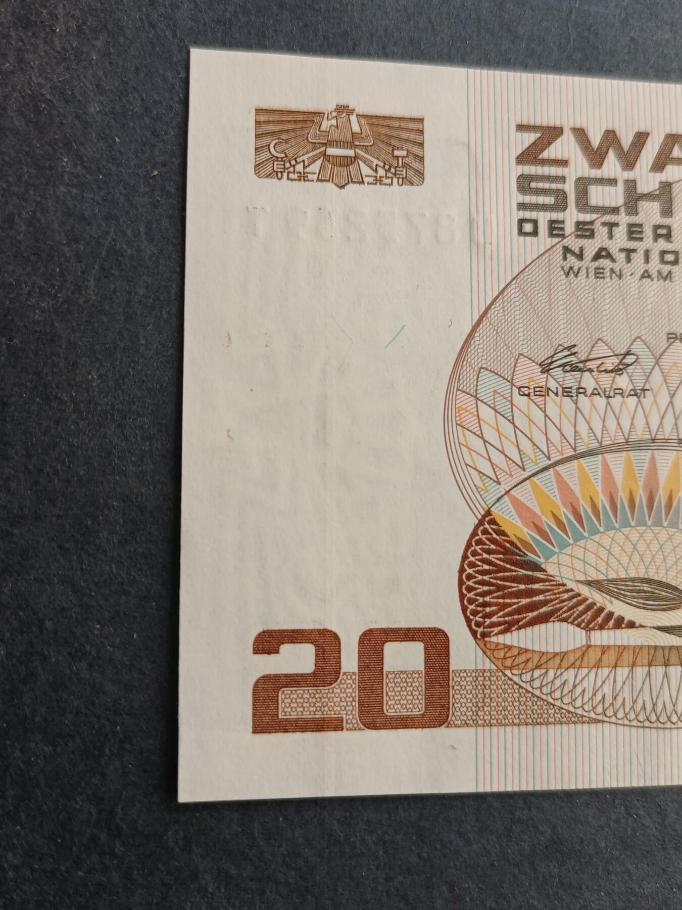 【游宝拍卖】丙午马年第6期 奥地利-20先令【1986年 全新UNC-】