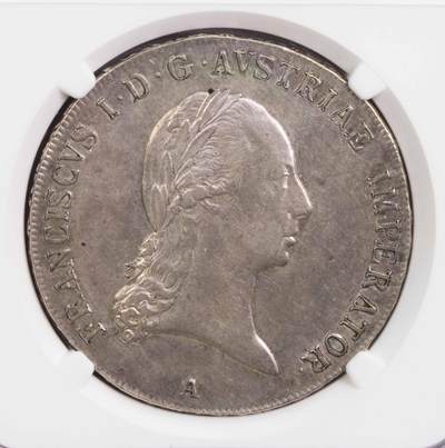 NGC-AU58 1822奥地利弗朗茨一世泰勒大银币 亚军分 - NGC-AU58 1822奥地利弗朗茨一世泰勒大银币 亚军分