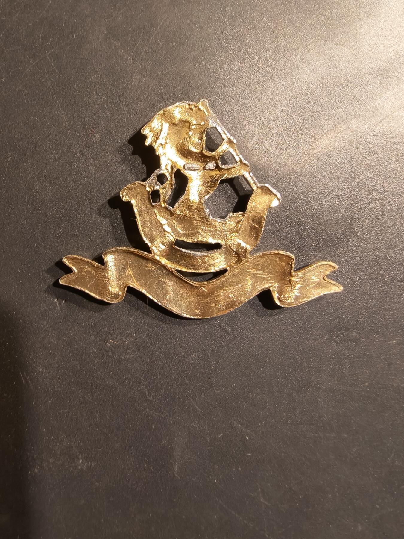 老王徽章第185期 英国威灵顿公爵步兵团(西莱丁团)帽徽    女王时期