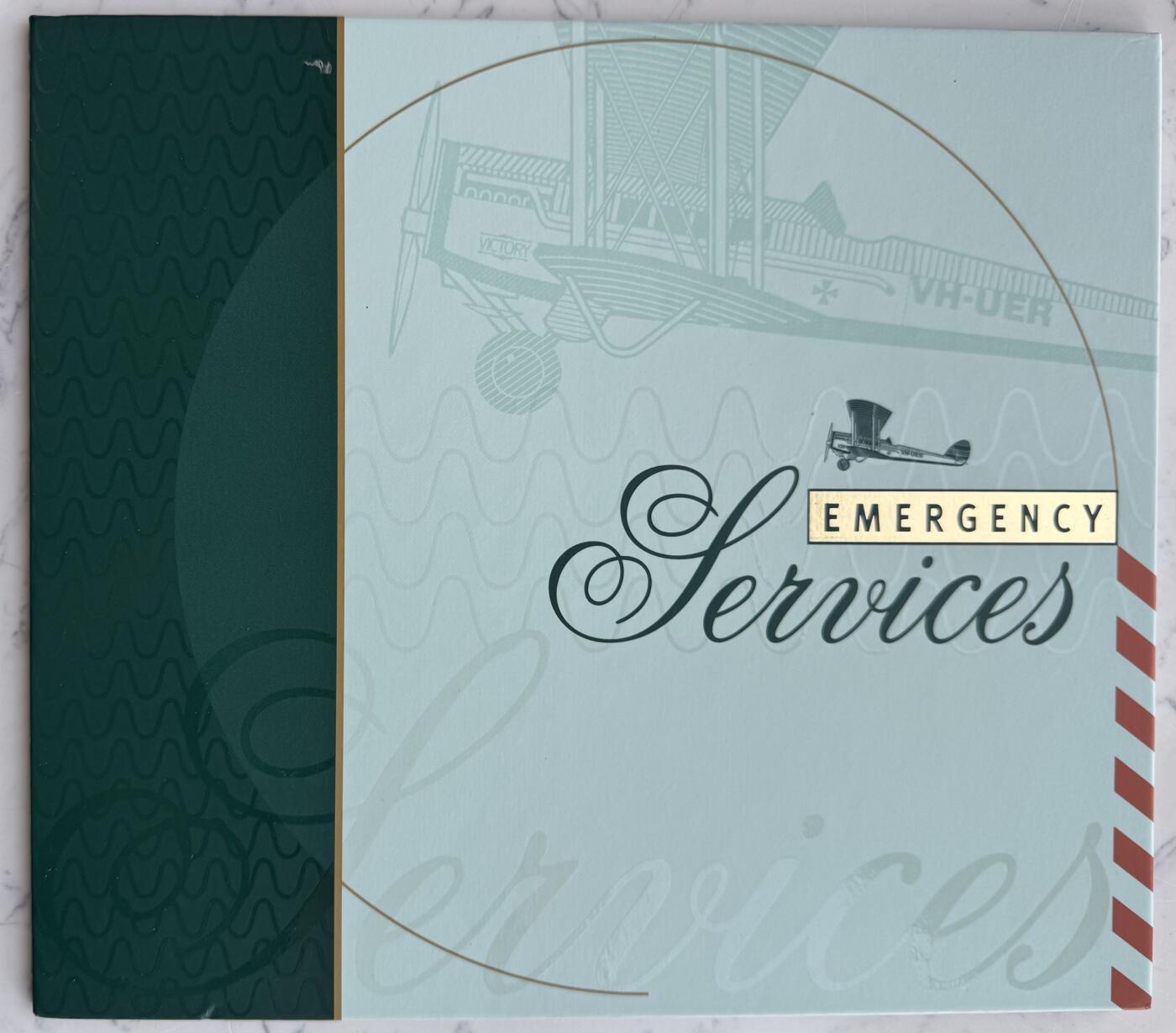 2026第4场（总第231期）：精品测试钞、外钞综合场  红字版/ES97冠 澳大利亚“皇家紧急救援服务”20澳元特殊加盖塑料纪念钞册装UNC（第629号）