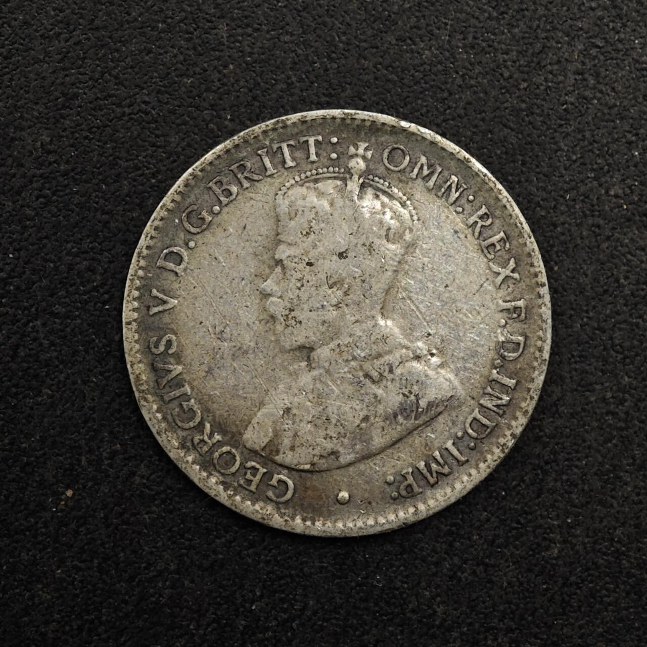 【淘币小摊】实时拍第八百七十四拍   银币散币场    每周一统一发货 澳大利亚1920年乔治五世3便士银币