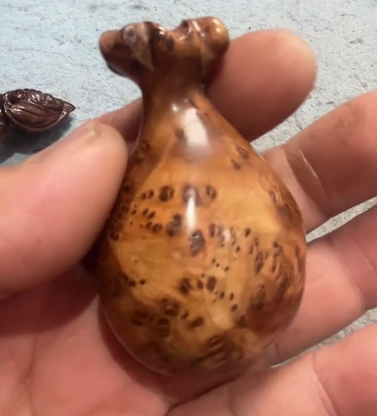 麻梨疙瘩钱袋子把件（挂件）