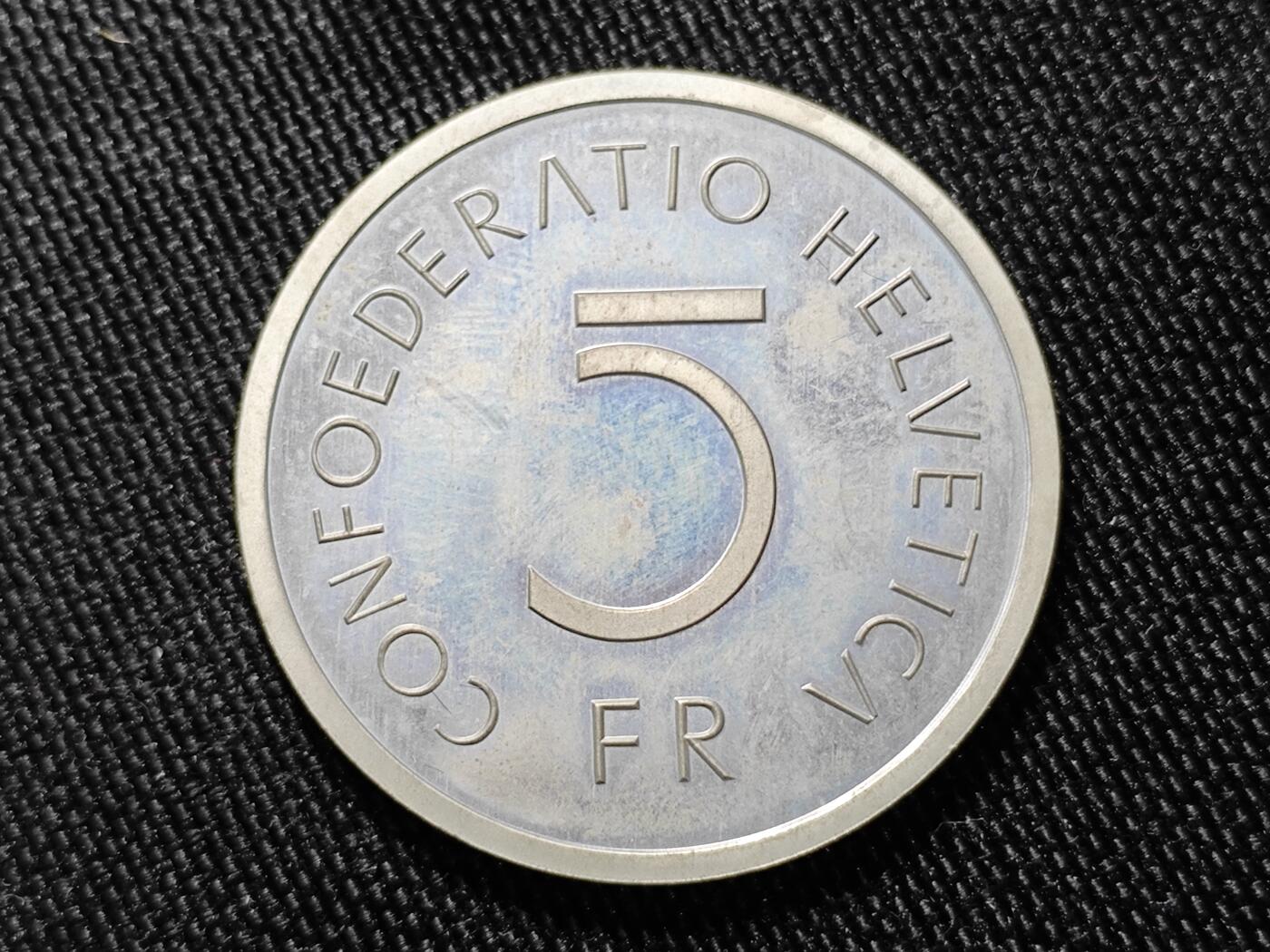 KK钱币收藏小铺   套币 批量/好品散币专场 2月预留时间 周末发货  1976瑞士5法郎纪念币