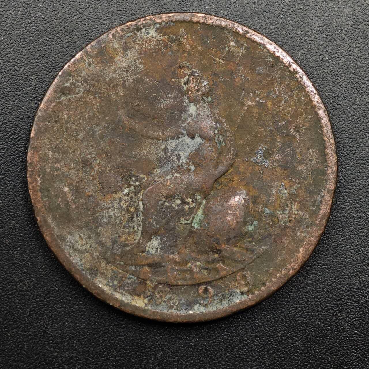 【淘币小摊】实时拍第八百七十四拍   银币散币场    每周一统一发货 英国1799年乔治三世半便士铜币