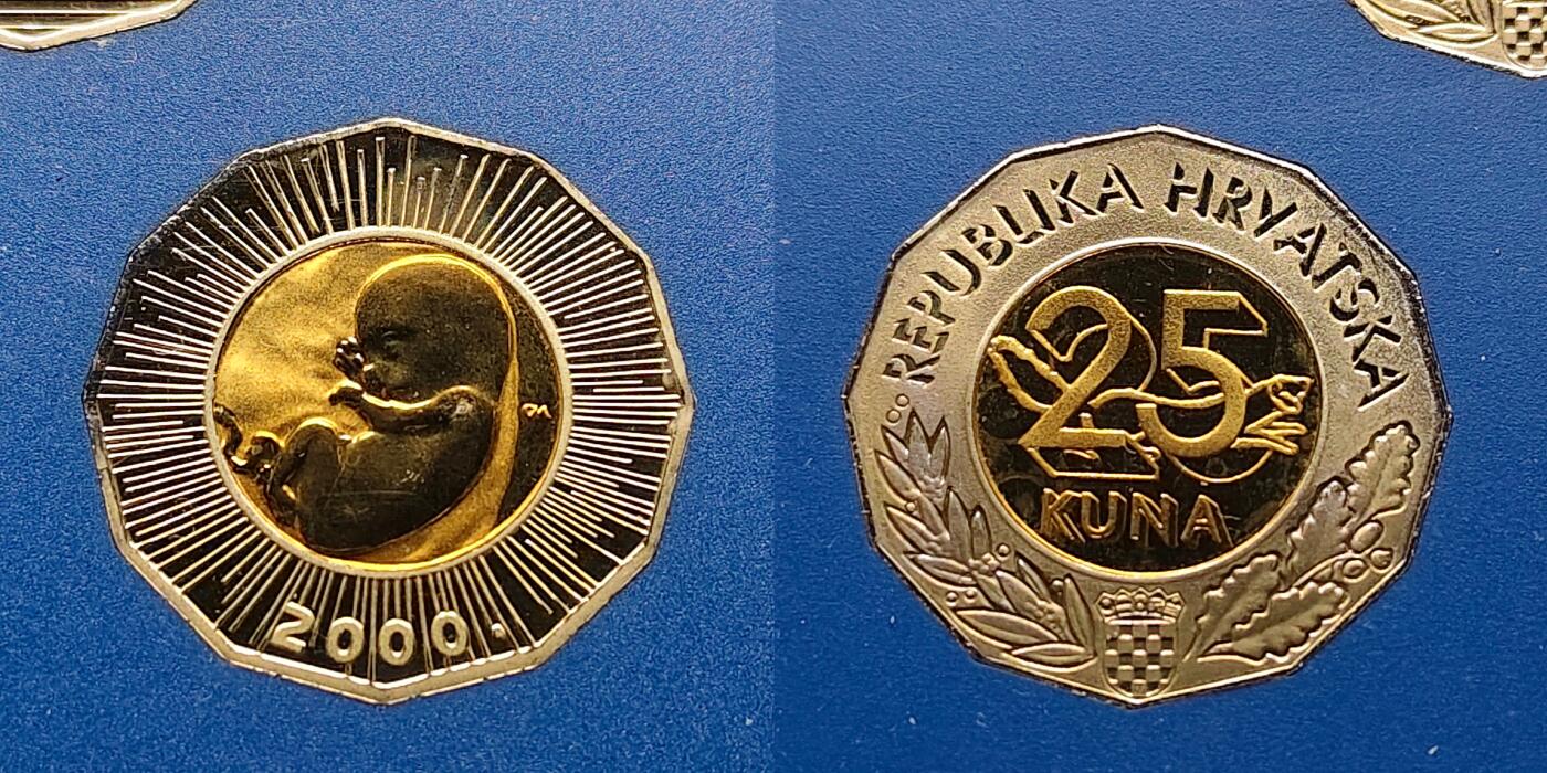 【全场包邮】纯粹捡漏拍509场 【罕见】克罗地亚1998-2000年25库纳官方封装精制纪念套币-里斯本世博会+欧盟+千禧年-量1000