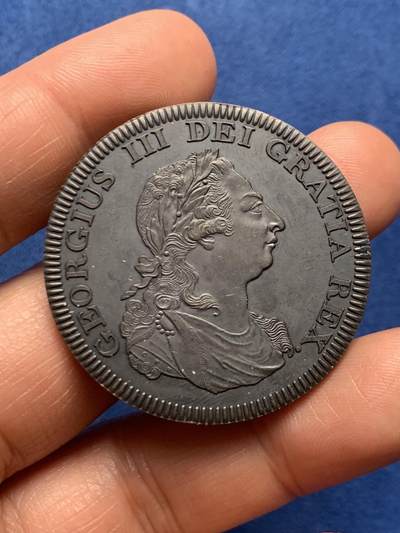 《竞宝斋》第466场 周日，周一 2场连拍 （全场包邮）欢迎送拍 - 马恩岛 1808纪年 克朗型臆造币