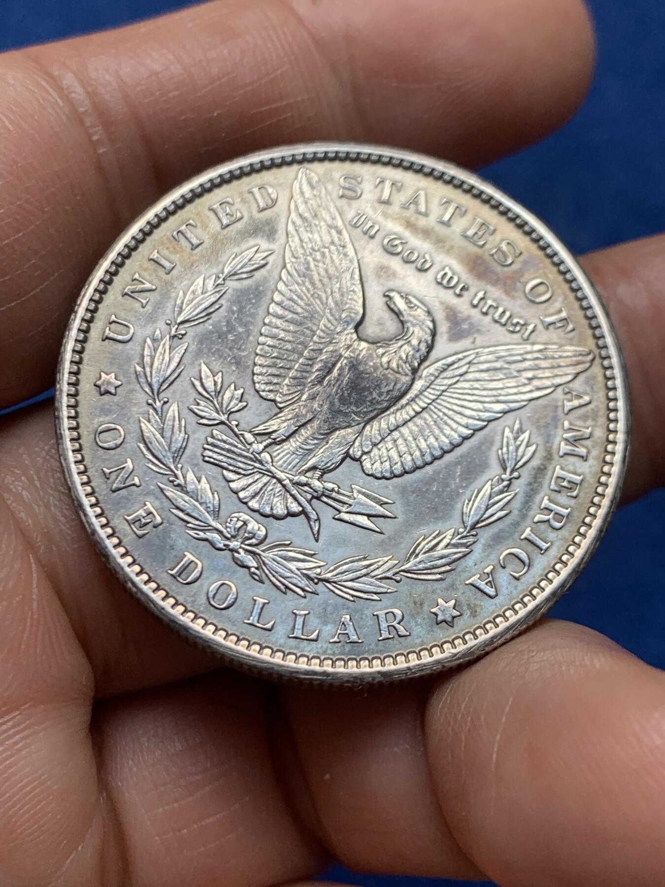 《竞宝斋》第466场 周日，周一 2场连拍 （全场包邮）欢迎送拍 美国1900年摩根银币