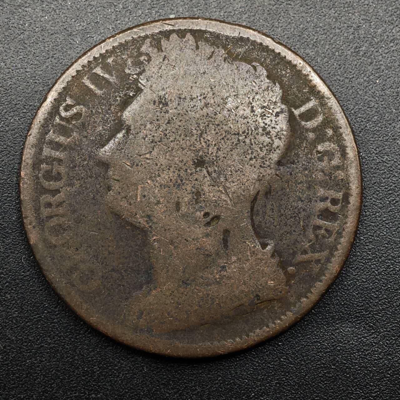 【淘币小摊】实时拍第八百七十四拍   银币散币场    每周一统一发货 爱尔兰乔治四世一便士铜币