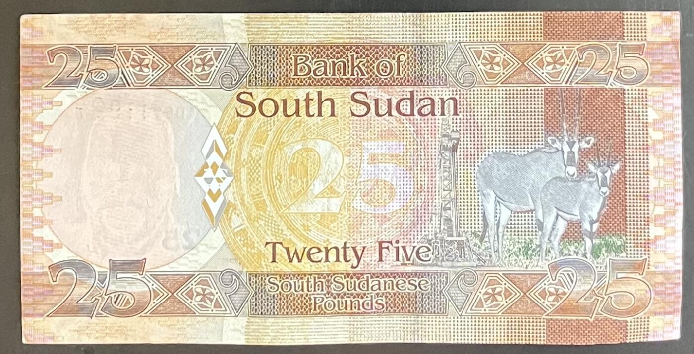 小福收藏拍卖第201期 流通品相裸钞 特惠场 本场拍卖美洲大洋洲非洲亚洲纸币【佣金仅收2% 不设最低佣金 全场包邮】 南苏丹 2011年 25镑 